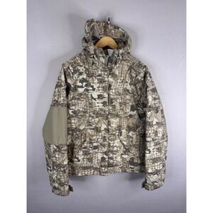 Arson Mens Snowboard Jacket Camo Hooded Ski Coat Tan Brown Grey Medium